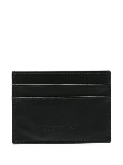 Corneliani Logo-debossed Leather Cardholder In Black