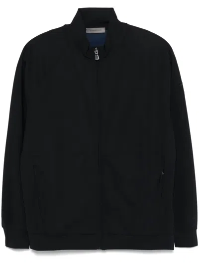 Corneliani Logo-embroidered Jacket In Black