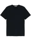 Corneliani Classic Black T-shirt With Round Neckline In Blue