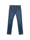 Corneliani Logo Patch Denim Jeans In Blue