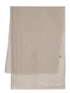 Corneliani Logo-print Rectangle-shape Scarf In Neutrals