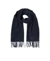 Corneliani Logo Scarf In Black