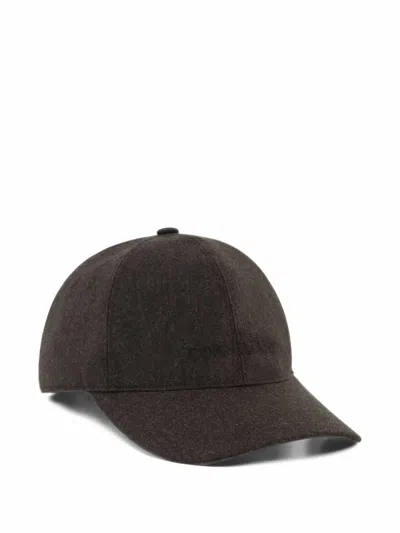 Corneliani Logo-embroidered Baseball Cap In Brown