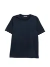 Corneliani Logo-embroidered T-shirt In Blue