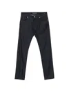 Corneliani Logo-patch Jeans In Blue