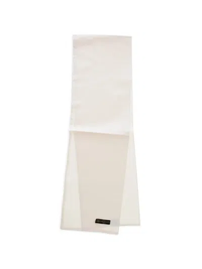Corneliani Logo-patch Scarf In White
