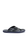 Corneliani Logo-print Flip-flops In Blue