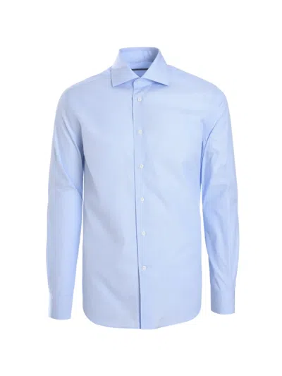 Corneliani Long-sleeve Buttoned Shirt In Blue