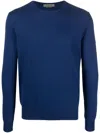 Corneliani Long-sleeve Cotton Jumper In Blau