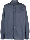 Corneliani Long-sleeve Cotton Shirt In Blue