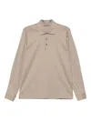 Corneliani Long-sleeve Polo Shirt In Neutral