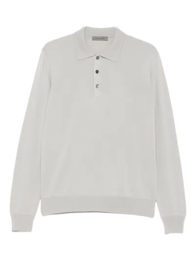 Corneliani Long-sleeve Polo Shirt In White