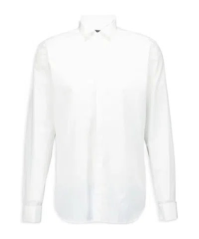 Corneliani Long-sleeve Poplin Shirt In White