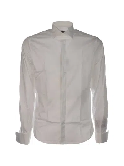 Corneliani Long-sleeve Shirt In White