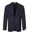 Corneliani Single-breasted Notch-lapel Blazer In Blue