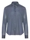 Corneliani Longsleeved Button-down Shirt In Blue