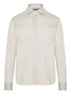 Corneliani Longsleeved Button-down Shirt In Gray