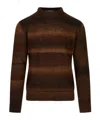 Corneliani Horizontal-stripe Sweater In Brown