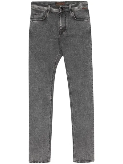 Corneliani Low-rise Skinny Jeans In Grey