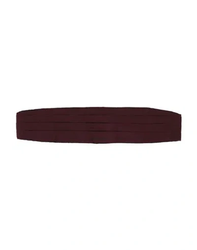 Corneliani Man Belt Burgundy Size Onesize Silk In Red