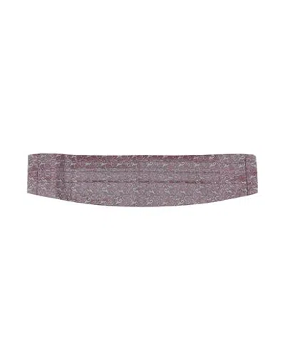 Corneliani Man Belt Burgundy Size Onesize Silk In Purple