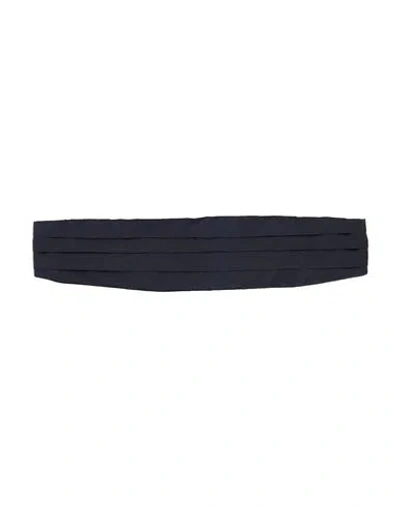 Corneliani Man Belt Midnight Blue Size Onesize Silk