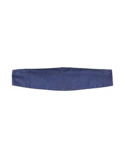 Corneliani Man Belt Midnight Blue Size Onesize Silk