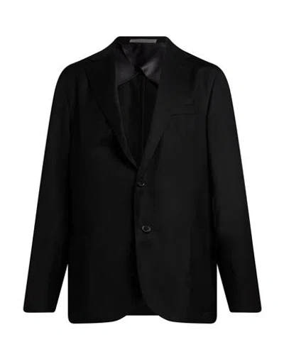 Corneliani Man Blazer Black Size 44 Virgin Wool