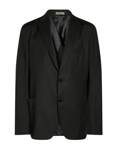 Corneliani Man Blazer Charcoal Size 44 Virgin Wool In Gray