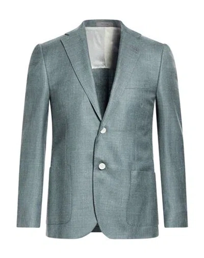 Corneliani Man Blazer Grey Size 38 Virgin Wool, Silk, Linen In Gray