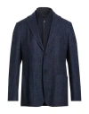 Corneliani Man Blazer Navy Size 42 Cotton, Polyamide, Elastane In Blue