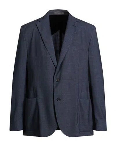 Corneliani Man Blazer Navy Size 46 Virgin Wool In Blue