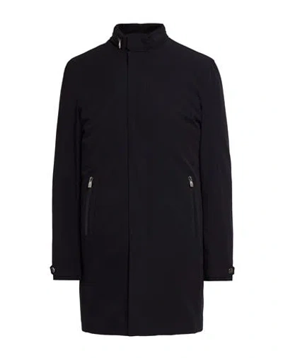 Corneliani Man Coat Midnight Blue Size 42 Nylon, Elastane