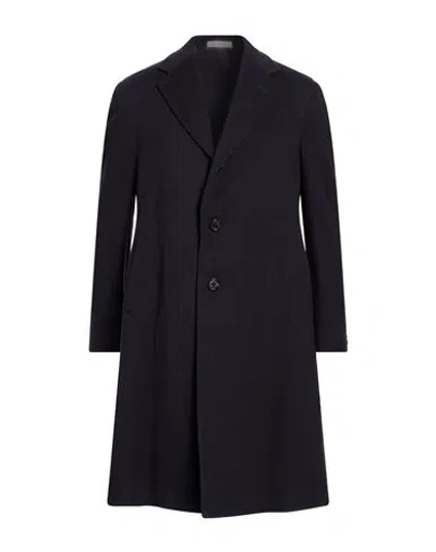 Corneliani Man Coat Midnight Blue Size 44 Virgin Wool