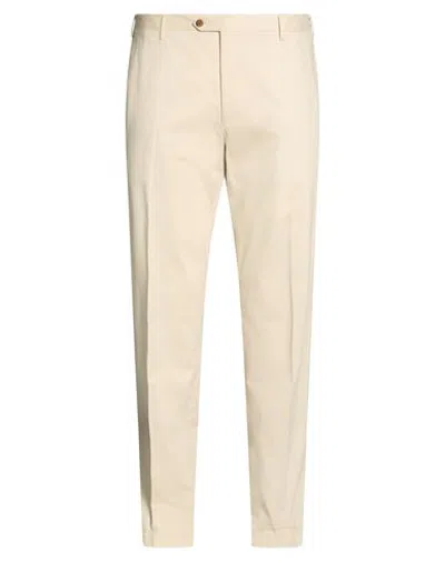 Corneliani Man Pants Beige Size 42 Cotton, Elastane In Multi