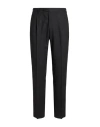 Corneliani Man Pants Charcoal Size 38 Virgin Wool, Elastane In Black