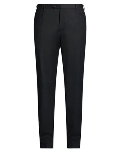 Corneliani Man Pants Charcoal Size 42 Virgin Wool, Elastane In Grey