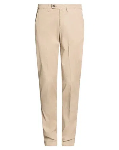 Corneliani Man Pants Sand Size 30 Cotton, Tencel, Silk, Elastane In Nude