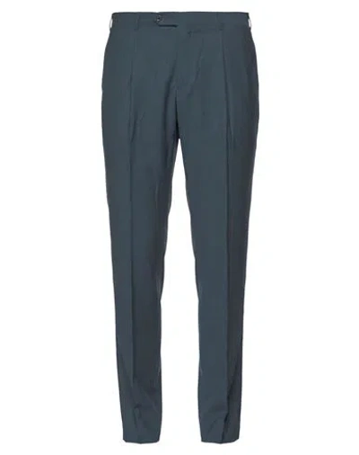 Corneliani Man Pants Slate Blue Size 30 Virgin Wool, Mohair Wool In Green
