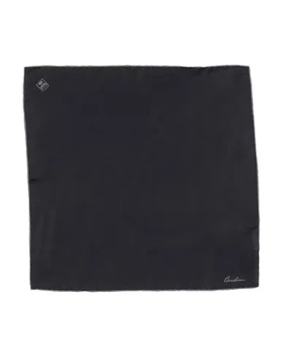 Corneliani Man Scarf Charcoal Size - Silk In Gray