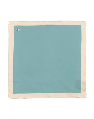 Corneliani Man Scarf Slate Blue Size - Silk