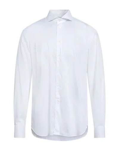 Corneliani Man Shirt White Size 17 Cotton
