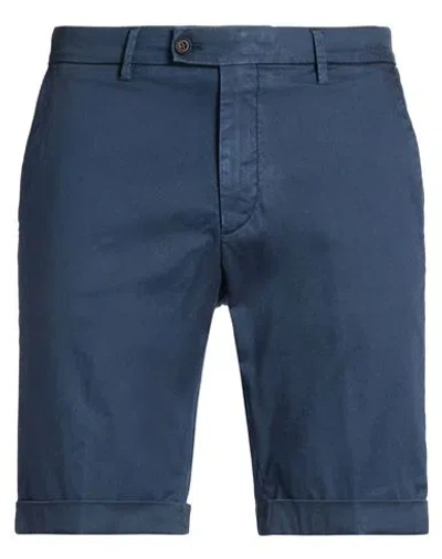 Corneliani Man Shorts & Bermuda Shorts Slate Blue Size 40 Lyocell, Cotton, Refibra
