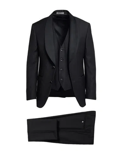 Corneliani Man Suit Black Size 40 Virgin Wool