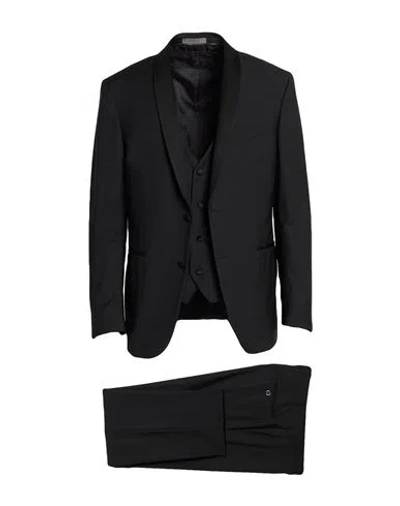 Corneliani Man Suit Black Size 42 Virgin Wool