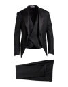 Corneliani Man Suit Black Size 42 Wool In Black