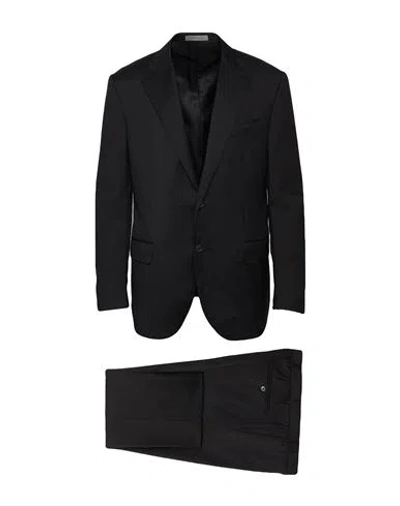 Corneliani Man Suit Black Size 48 Virgin Wool