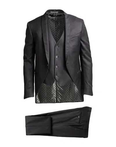 Corneliani Man Suit Charcoal Size 36 Virgin Wool In Grey