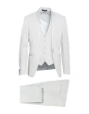 Corneliani Man Suit Light Grey Size 42 Virgin Wool, Linen In White