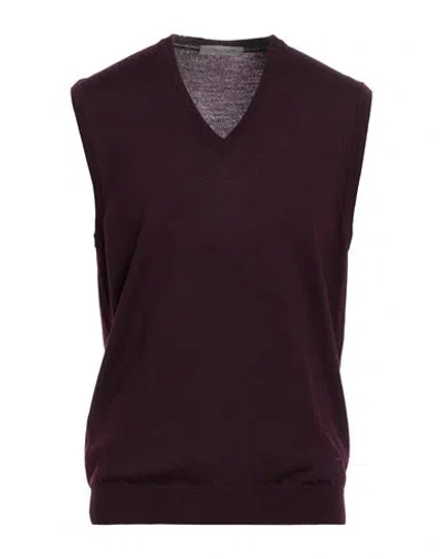 Corneliani Man Sweater Burgundy Size 44 Virgin Wool In Red